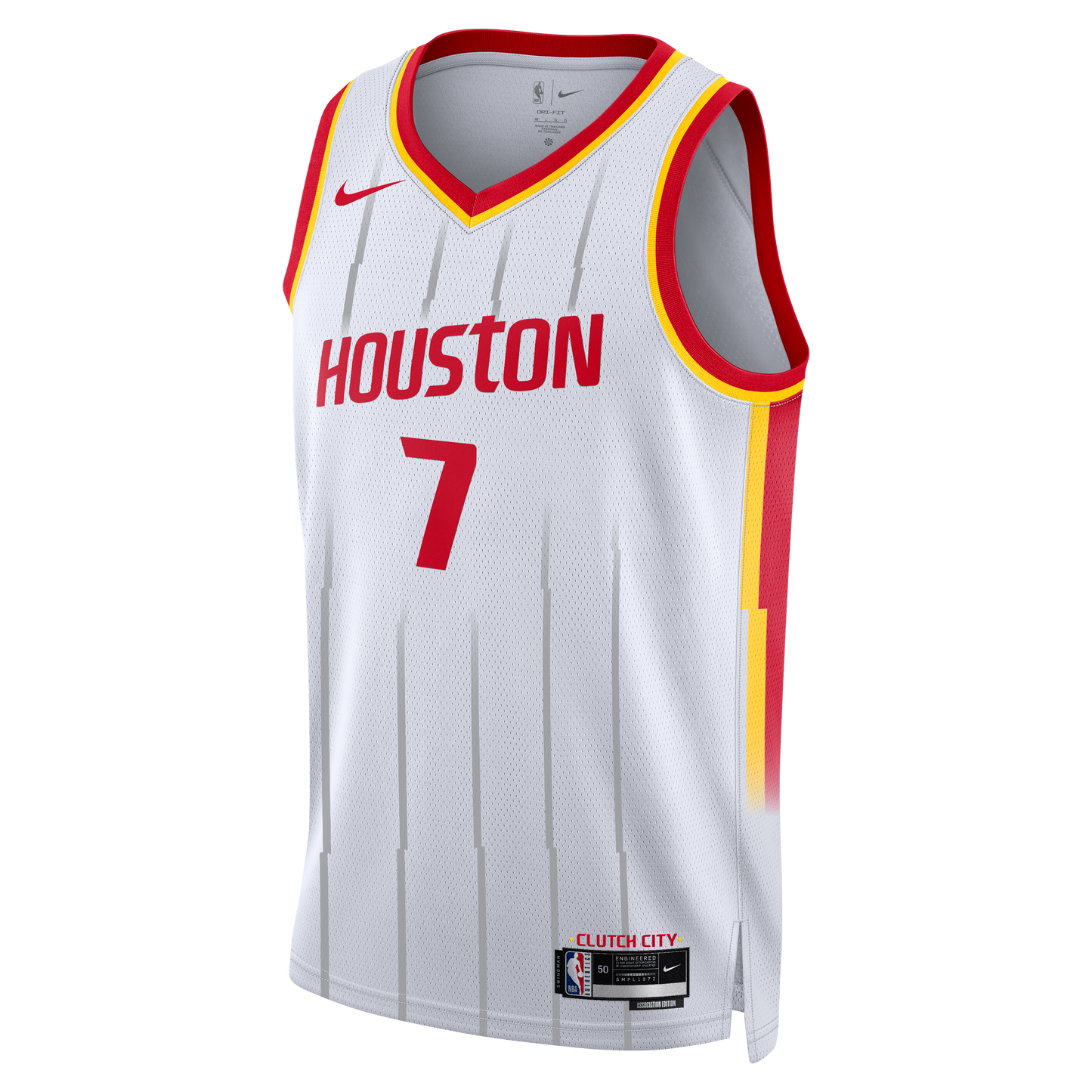 Unisex Houston Rockets Kevin Durant Nike White Swingman Jersey - Association Edition