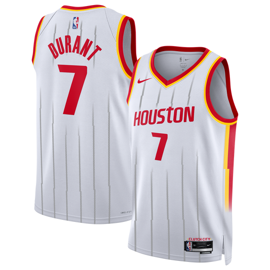 Unisex Houston Rockets Kevin Durant Nike White Swingman Jersey - Association Edition