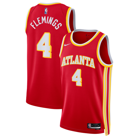 Unisex Atlanta Hawks Kingston Flemings Nike Red Swingman Jersey - Icon Edition