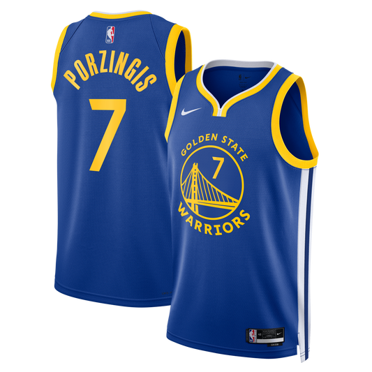 Unisex Golden State Warriors Kristaps Porziņģis Nike Royal Swingman Jersey - Icon Edition