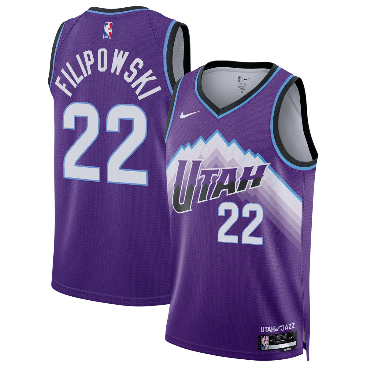 Unisex Utah Jazz Kyle Filipowski Nike Purple Swingman Jersey - Icon Edition