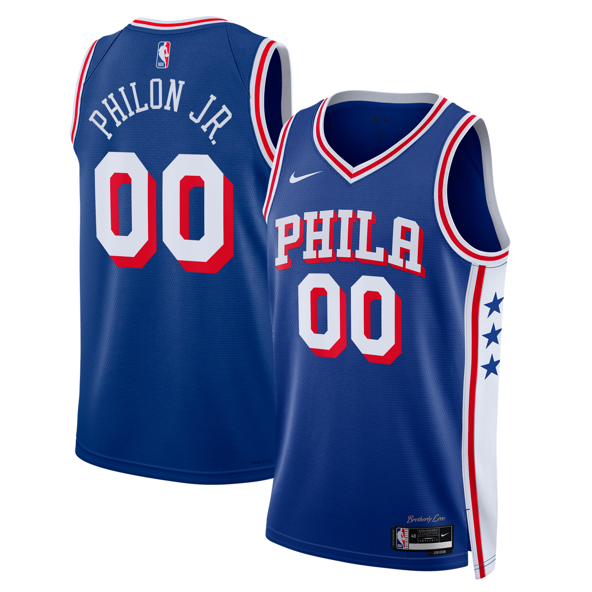Unisex Philadelphia 76ers Labaron Philon Jr. Nike Royal Swingman Jersey - Icon Edition