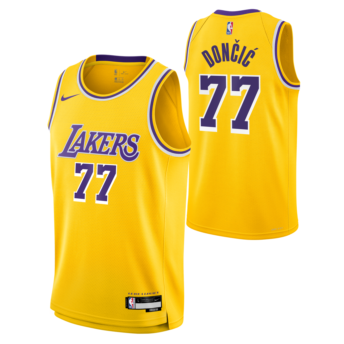 Unisex Los Angeles Lakers Luka Dončić Nike Gold Swingman Jersey - Icon Edition