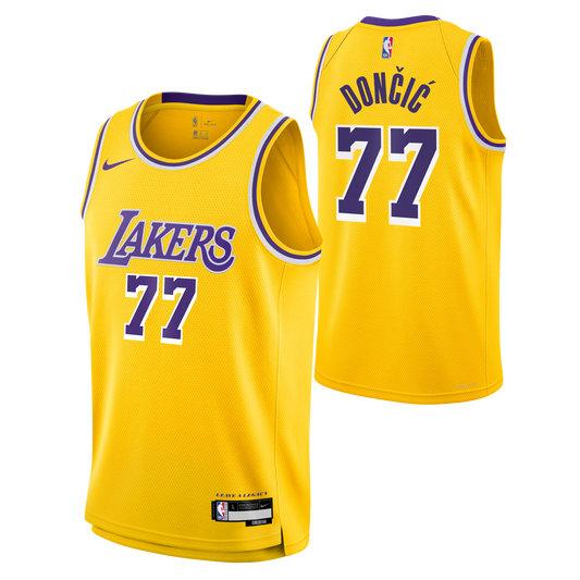 Unisex Los Angeles Lakers Luka Dončić Nike Gold Swingman Jersey - Icon Edition