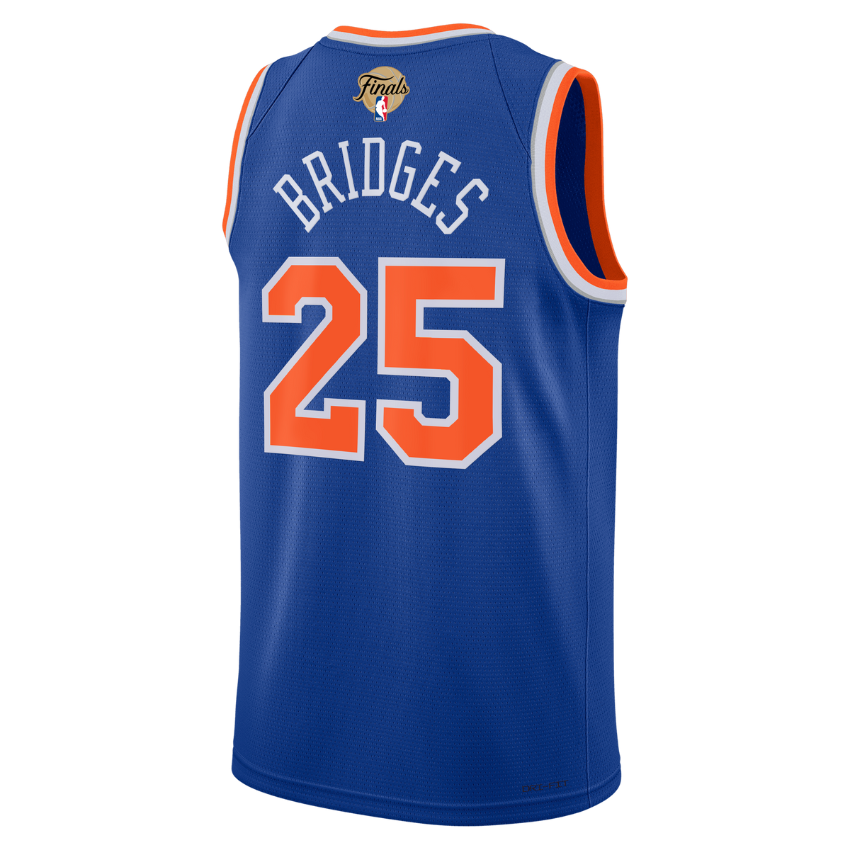 Unisex New York Knicks Mikal Bridges Nike Blue 2026 NBA Finals Patch Swingman Jersey - Icon Edition
