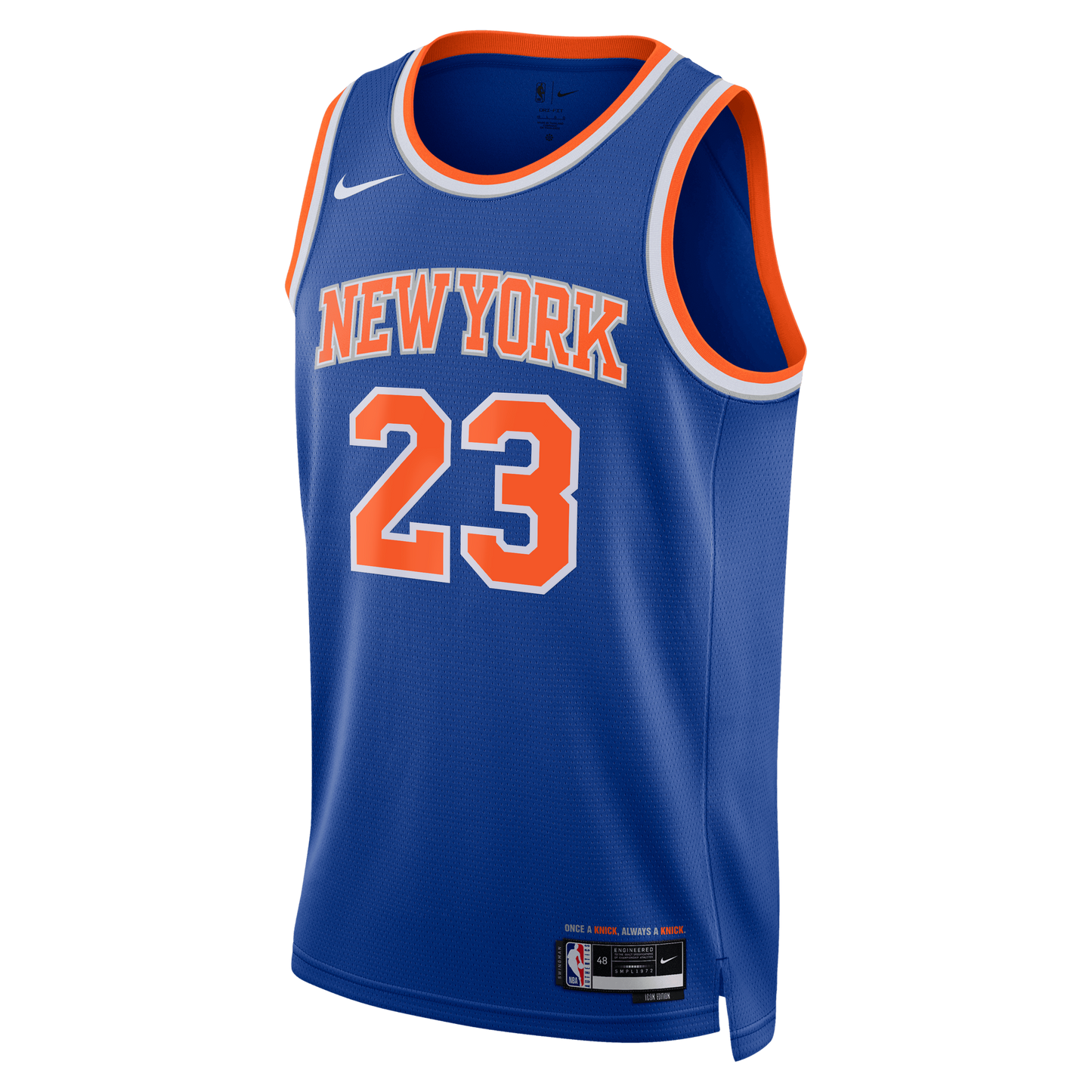 Unisex New York Knicks Mitchell Robinson Nike Blue 2026 NBA Finals Patch Swingman Jersey - Icon Edition