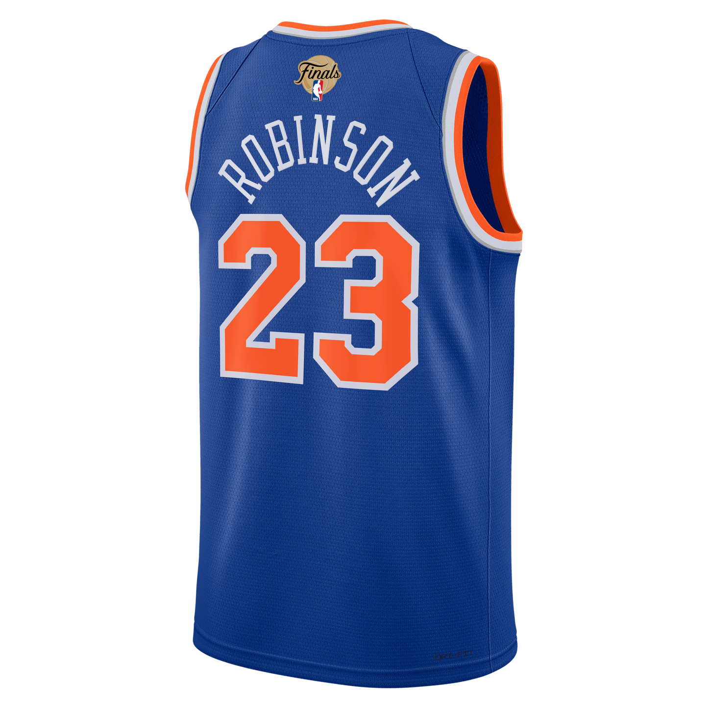 Unisex New York Knicks Mitchell Robinson Nike Blue 2026 NBA Finals Patch Swingman Jersey - Icon Edition