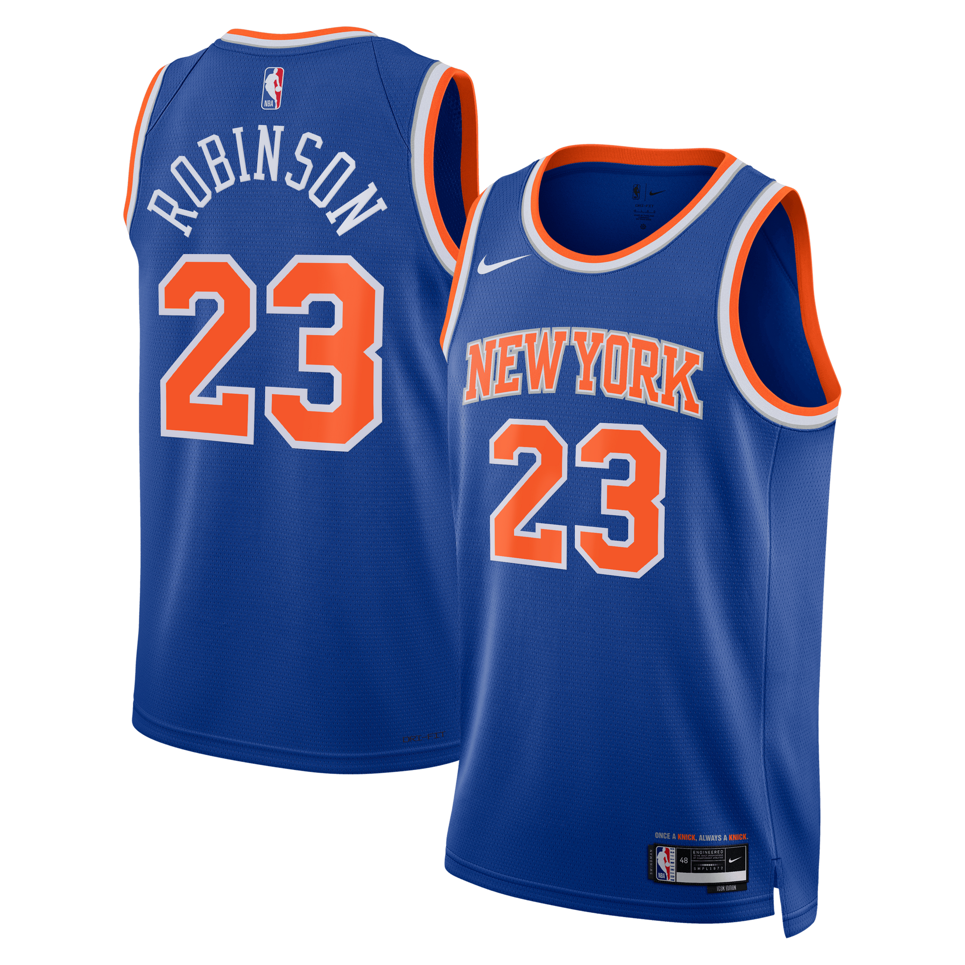 Unisex New York Knicks Mitchell Robinson Nike Blue Swingman Jersey - Icon Edition