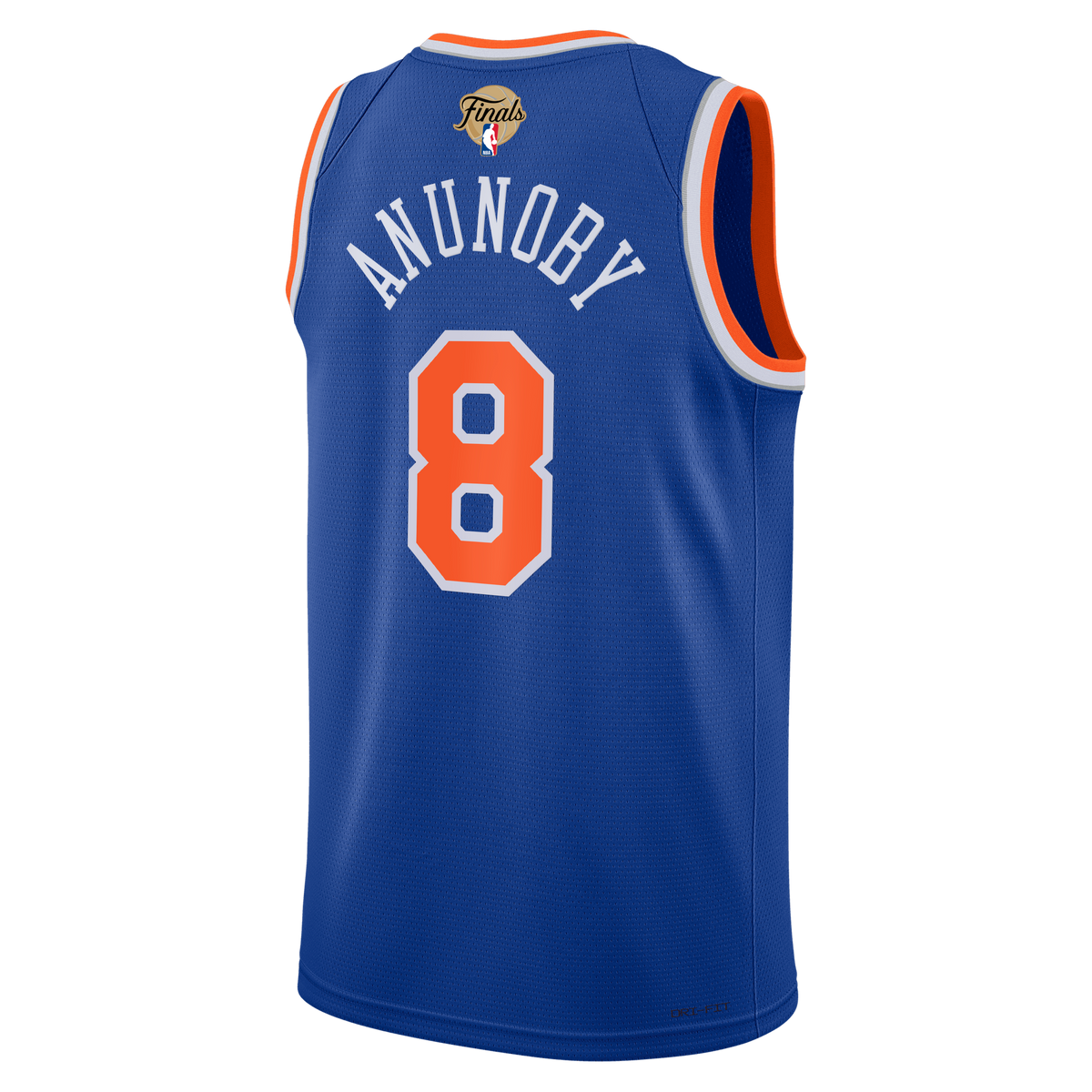 Unisex New York Knicks OG Anunoby Nike Blue 2026 NBA Finals Patch Swingman Jersey - Icon Edition