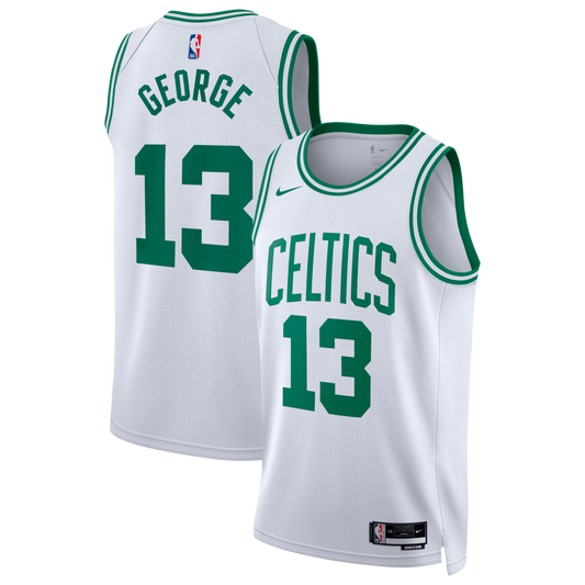 Unisex Boston Celtics Paul George Nike White Swingman Jersey - Association Edition