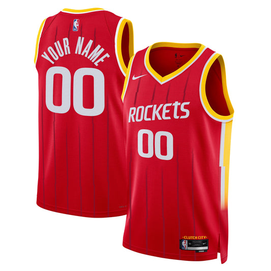 Unisex Houston Rockets  Nike Red Swingman Custom Jersey - Icon Edition