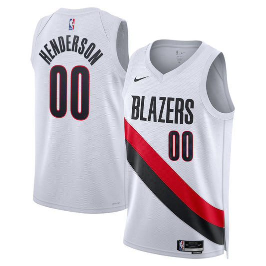 Unisex Portland Trail Blazers Scoot Henderson Nike White Swingman Jersey - Association Edition