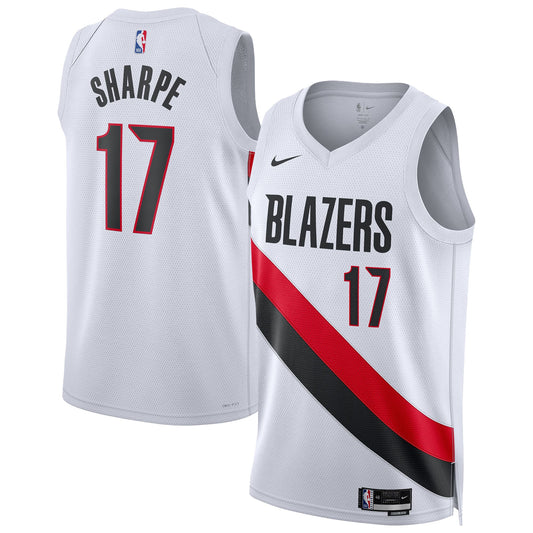 Unisex Portland Trail Blazers Shaedon Sharpe Nike White Swingman Player Jersey - Association Edition