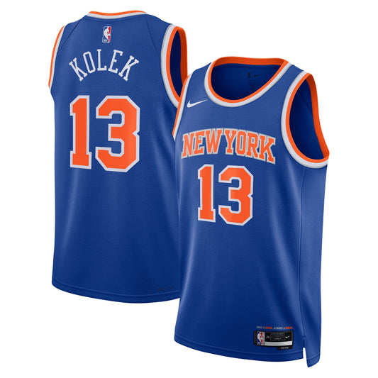 Unisex New York Knicks Tyler Kolek Nike Blue Swingman Jersey - Icon Edition