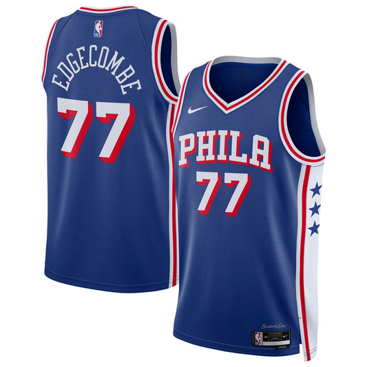 Unisex Philadelphia 76ers VJ Edgecombe Nike Royal Swingman Jersey - Icon Edition