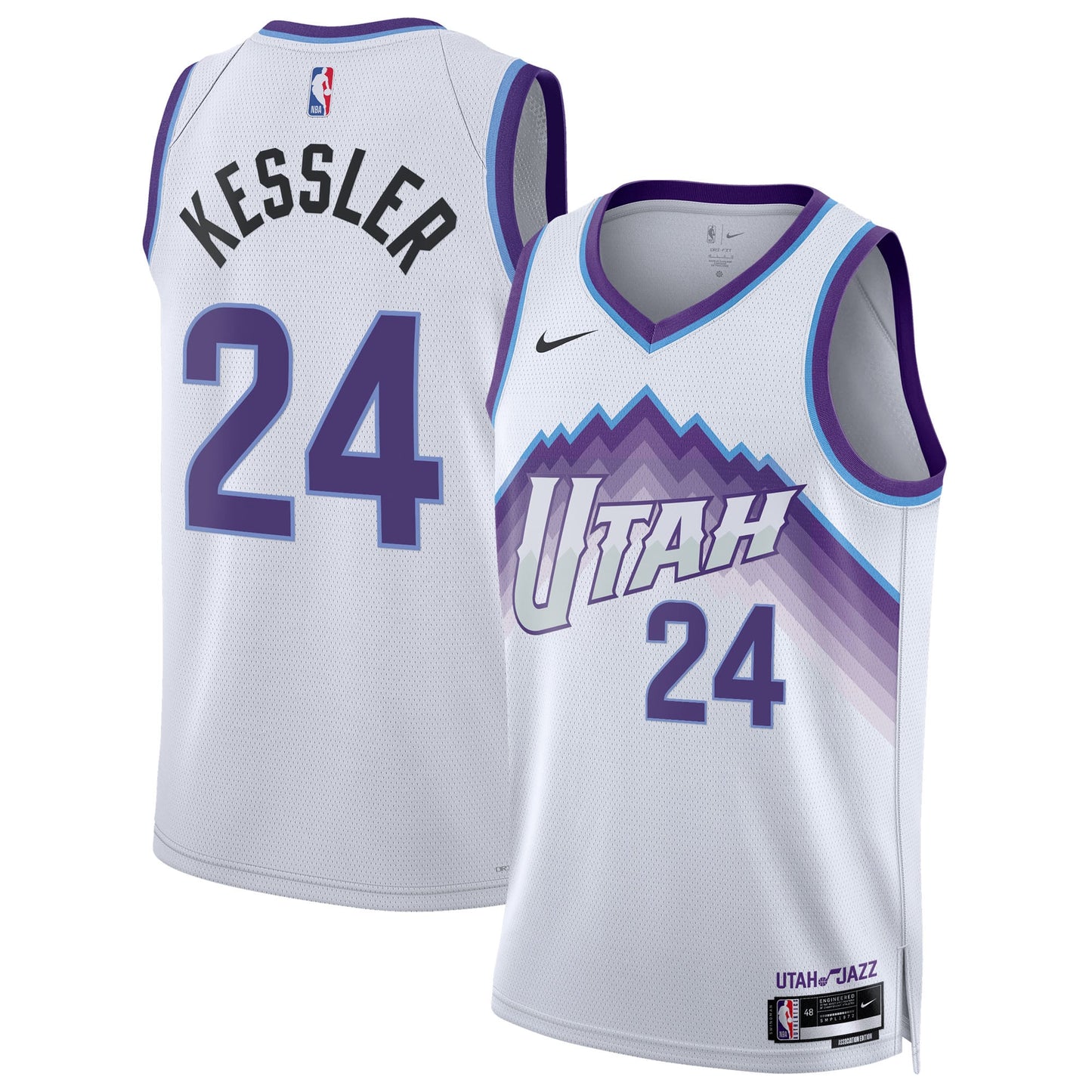 Unisex Utah Jazz Walker Kessler Nike White Swingman Jersey - Association Edition