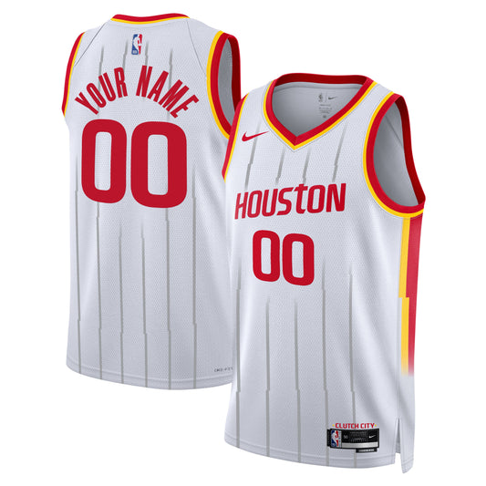 Unisex Houston Rockets  Nike White Swingman Custom Jersey - Association Edition