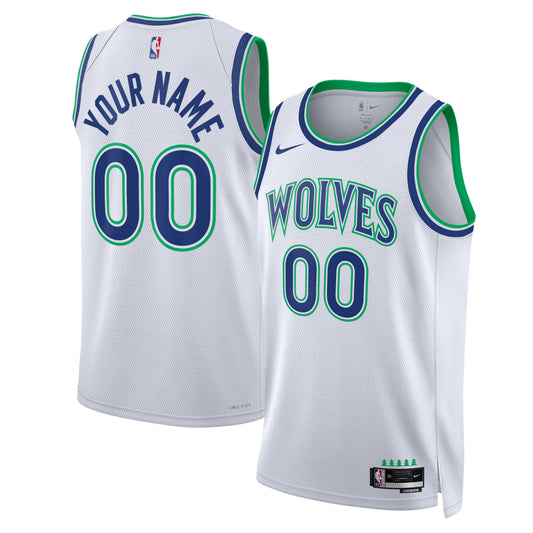 Unisex Minnesota Timberwolves  Nike White Swingman Custom Jersey - Association Edition
