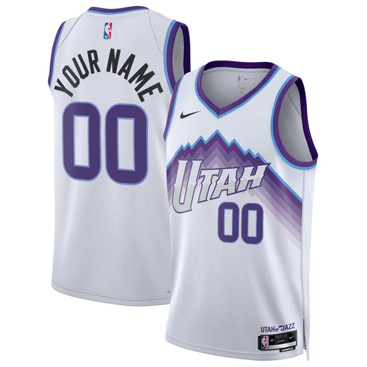 Unisex Utah Jazz Nike White Swingman Custom Jersey - Association Edition