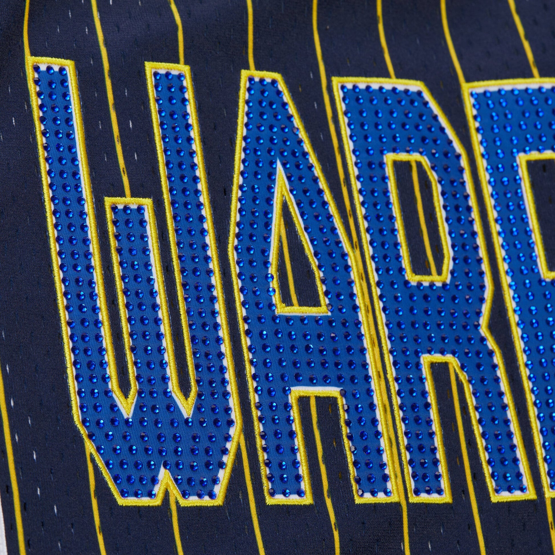 Women's Golden State Warriors  Mitchell & Ness x DANNIJO Blue Fashion Baseball Jersey