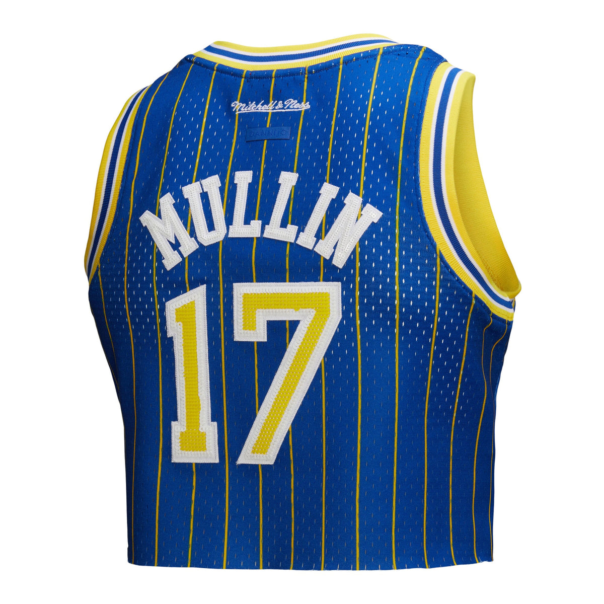 Women's Golden State Warriors Chris Mullin Mitchell & Ness x DANNIJO Royal Fashion Cropped Basketball Jersey