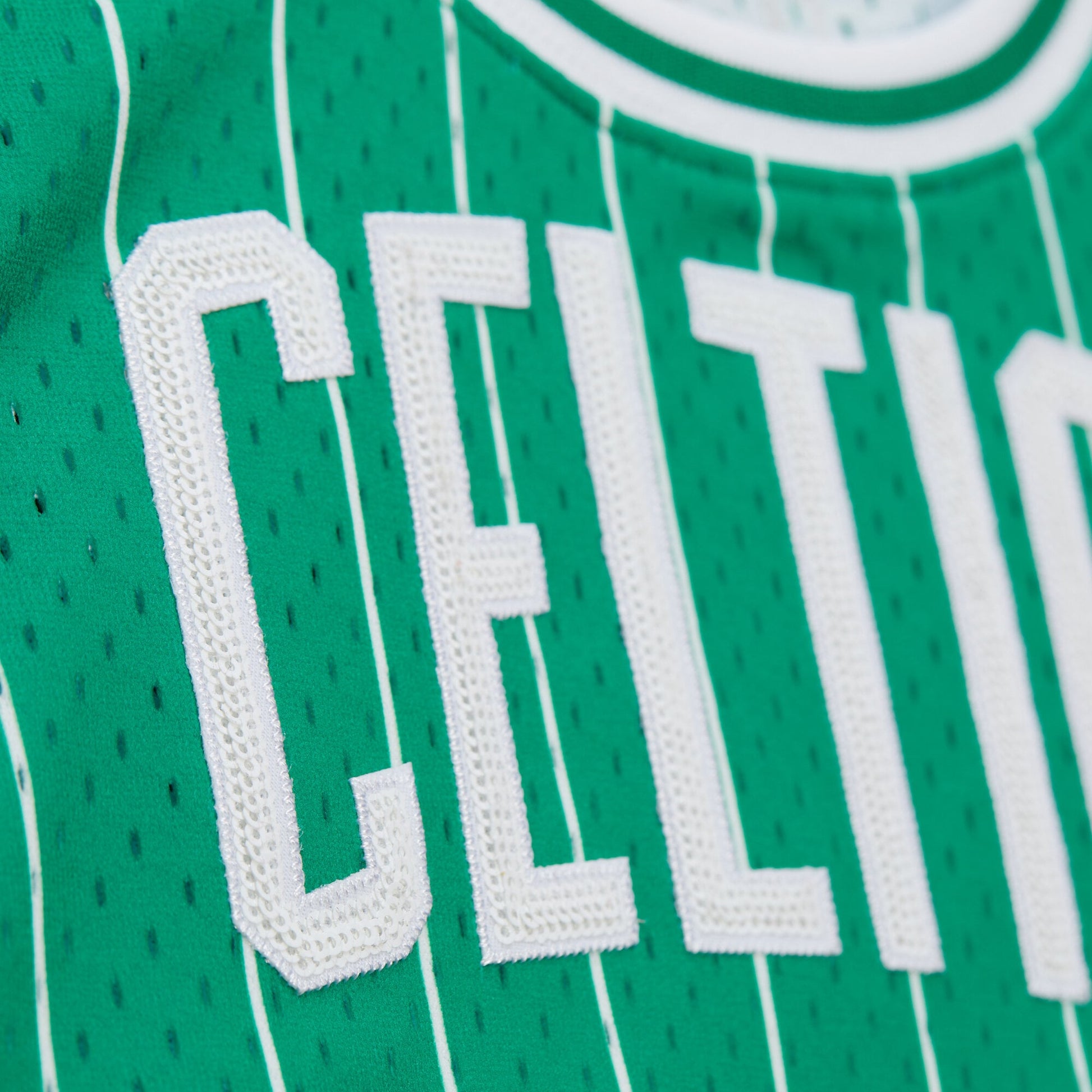 Women's Boston Celtics Larry Bird Mitchell & Ness x DANNIJO Kelly Green Fashion Cropped Basketball Jersey