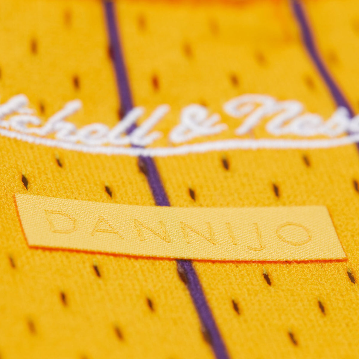 Women's Los Angeles Lakers Magic Johnson Mitchell & Ness x DANNIJO Yellow Fashion Cropped Basketball Jersey