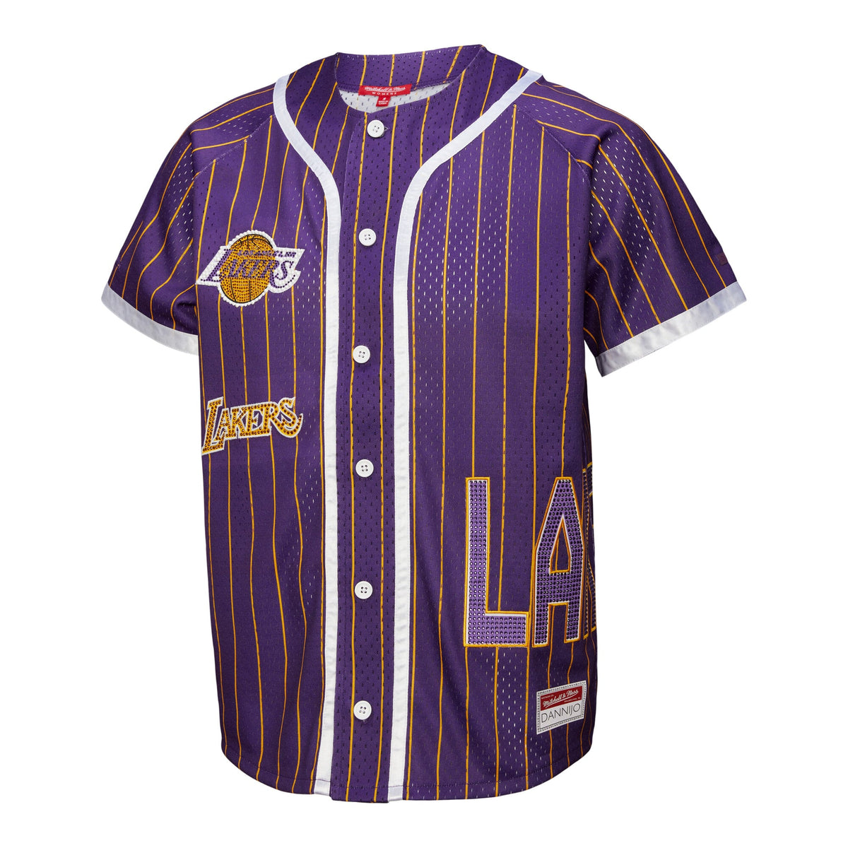 Women's Los Angeles Lakers  Mitchell & Ness x DANNIJO Purple Fashion Baseball Jersey