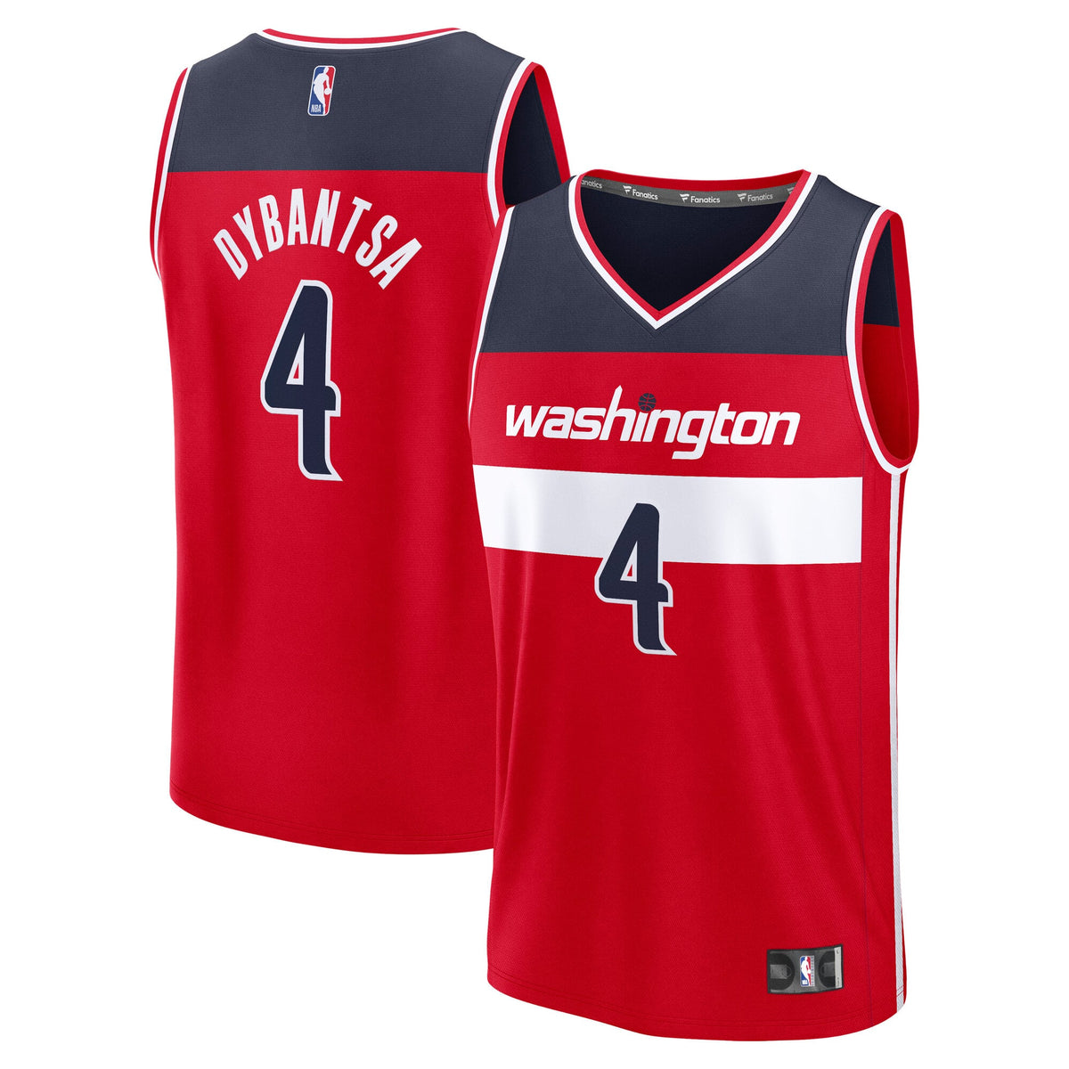 Youth Washington Wizards AJ Dybantsa Fanatics Red 2026 NBA Draft First Round Pick Fast Break Replica Jersey - Icon Edition