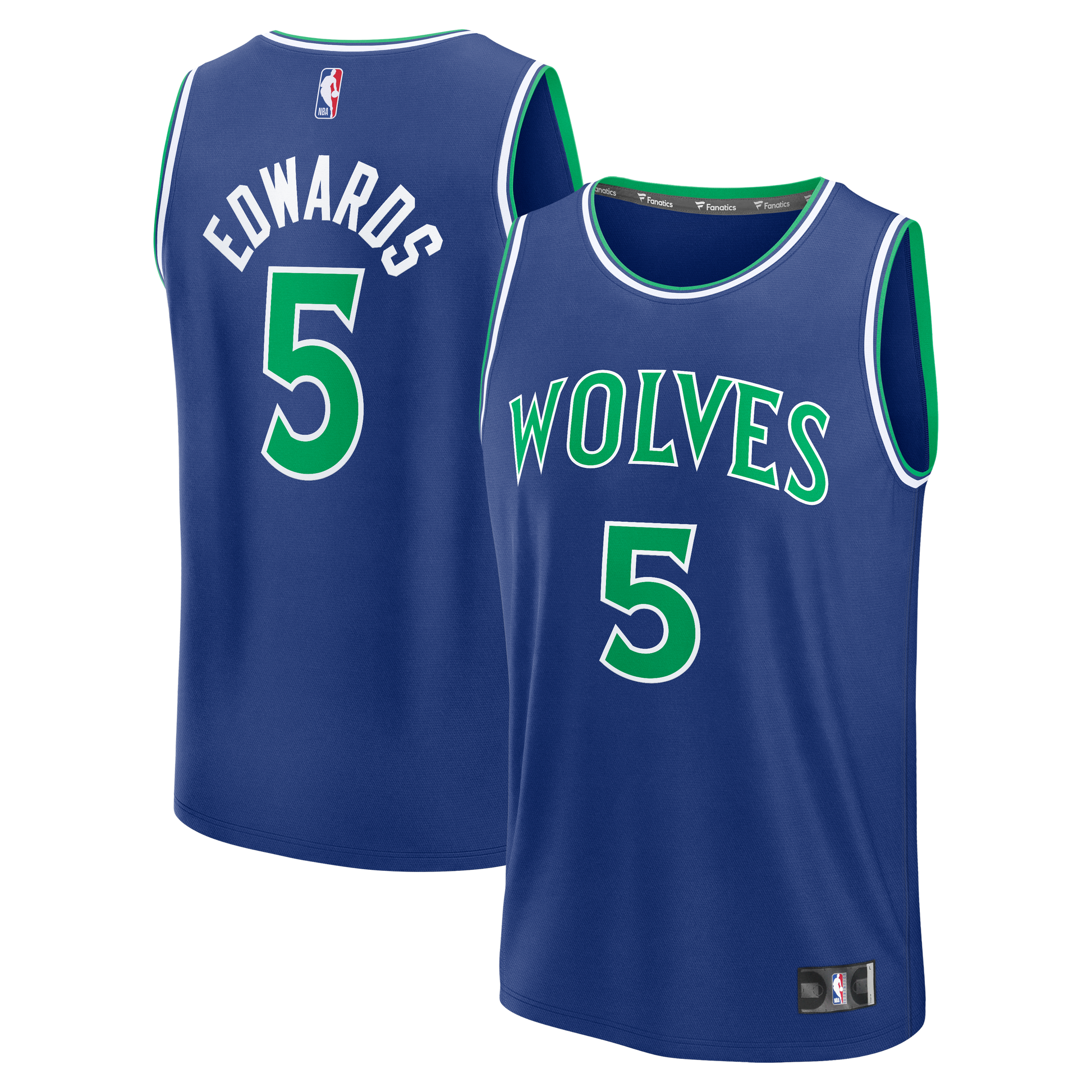 Youth Minnesota Timberwolves Anthony Edwards Fanatics Blue Fast Break Jersey - Icon Edition