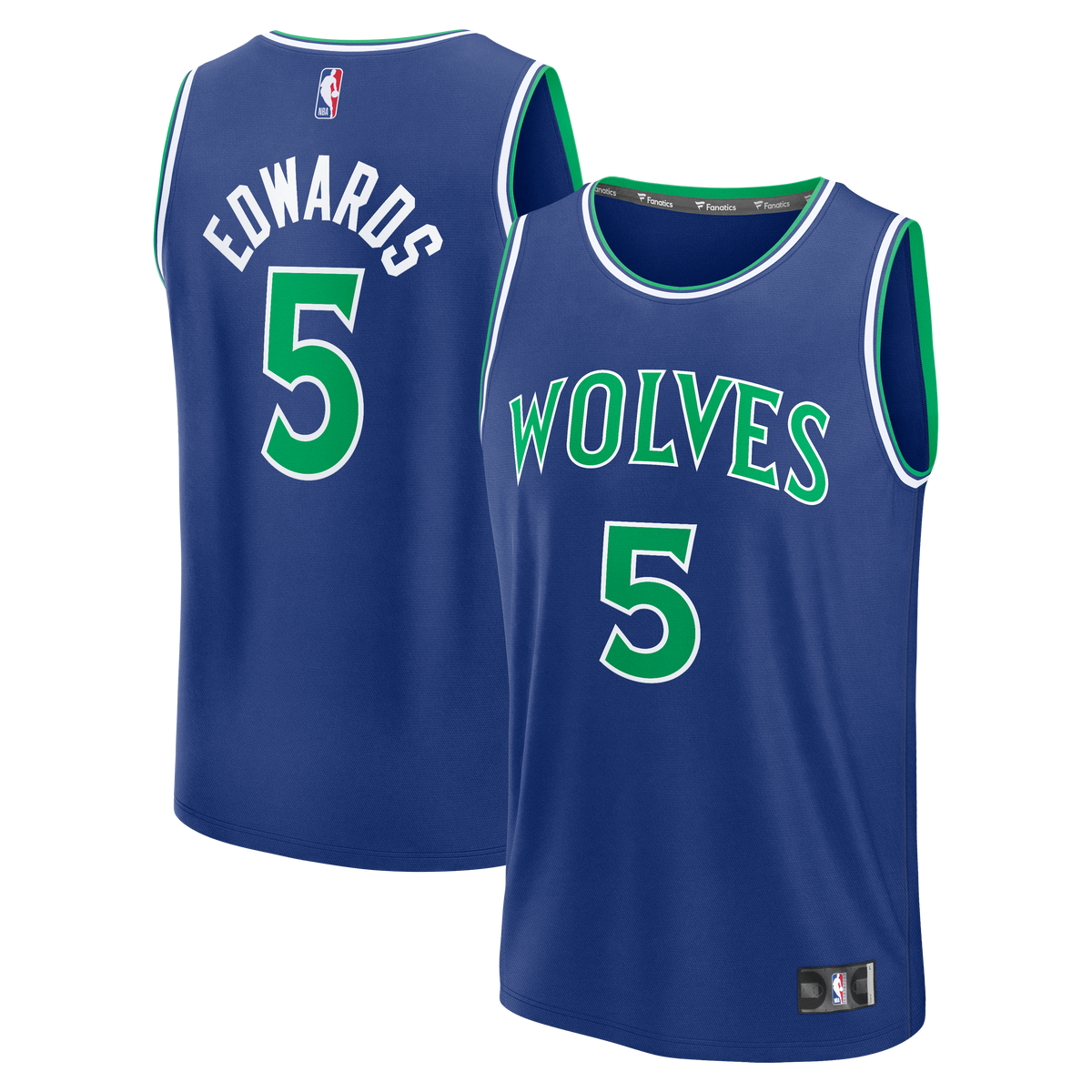 Youth Minnesota Timberwolves Anthony Edwards Fanatics Blue Fast Break Jersey - Icon Edition