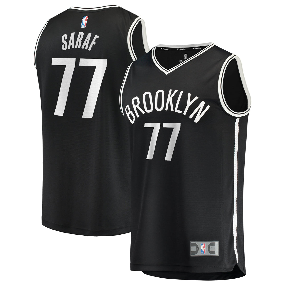 Youth Brooklyn Nets Ben Saraf Fanatics Black Fast Break Replica Jersey - Icon Edition