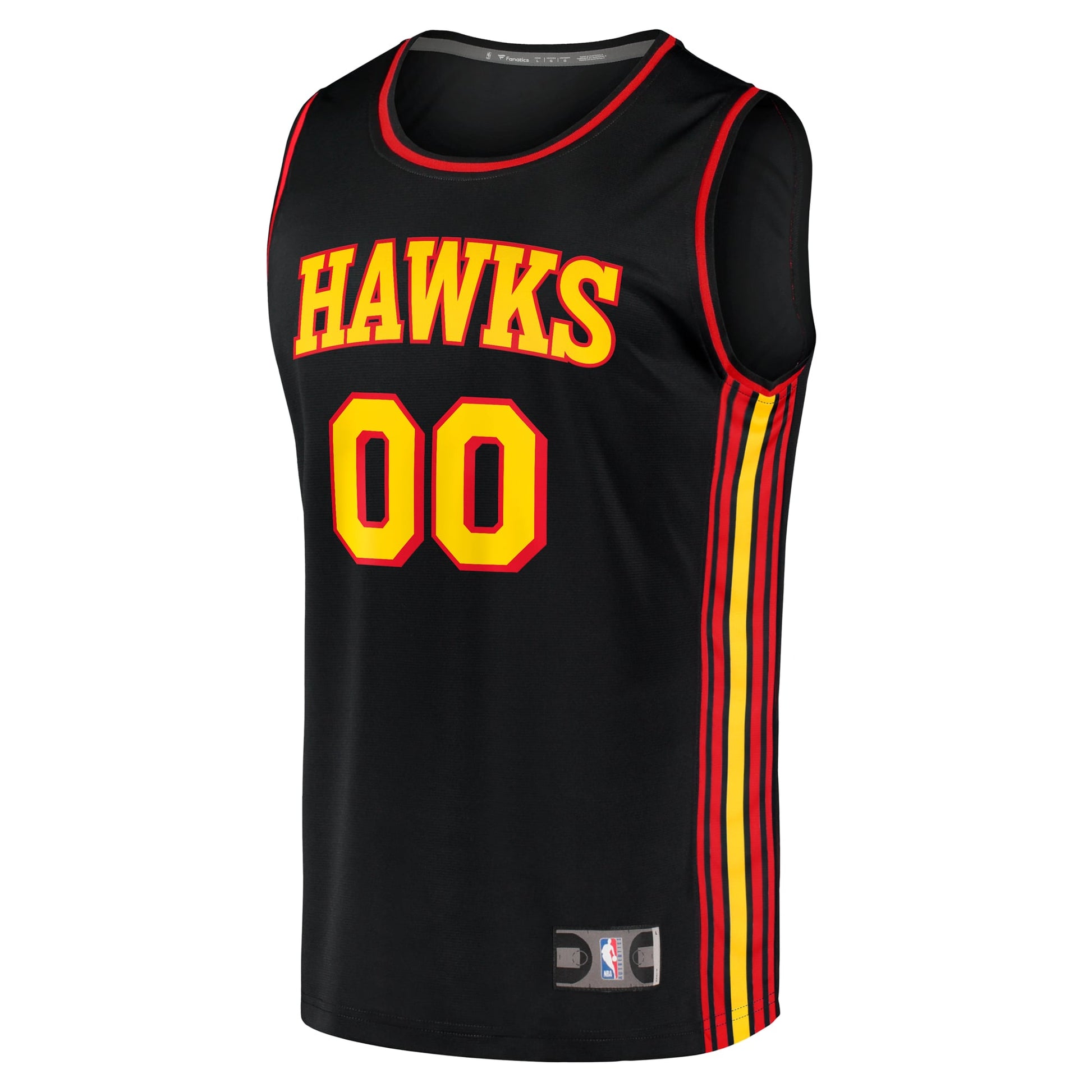 Youth Atlanta Hawks  Fanatics Black Fast Break Replica Custom Jersey - Statement Edition