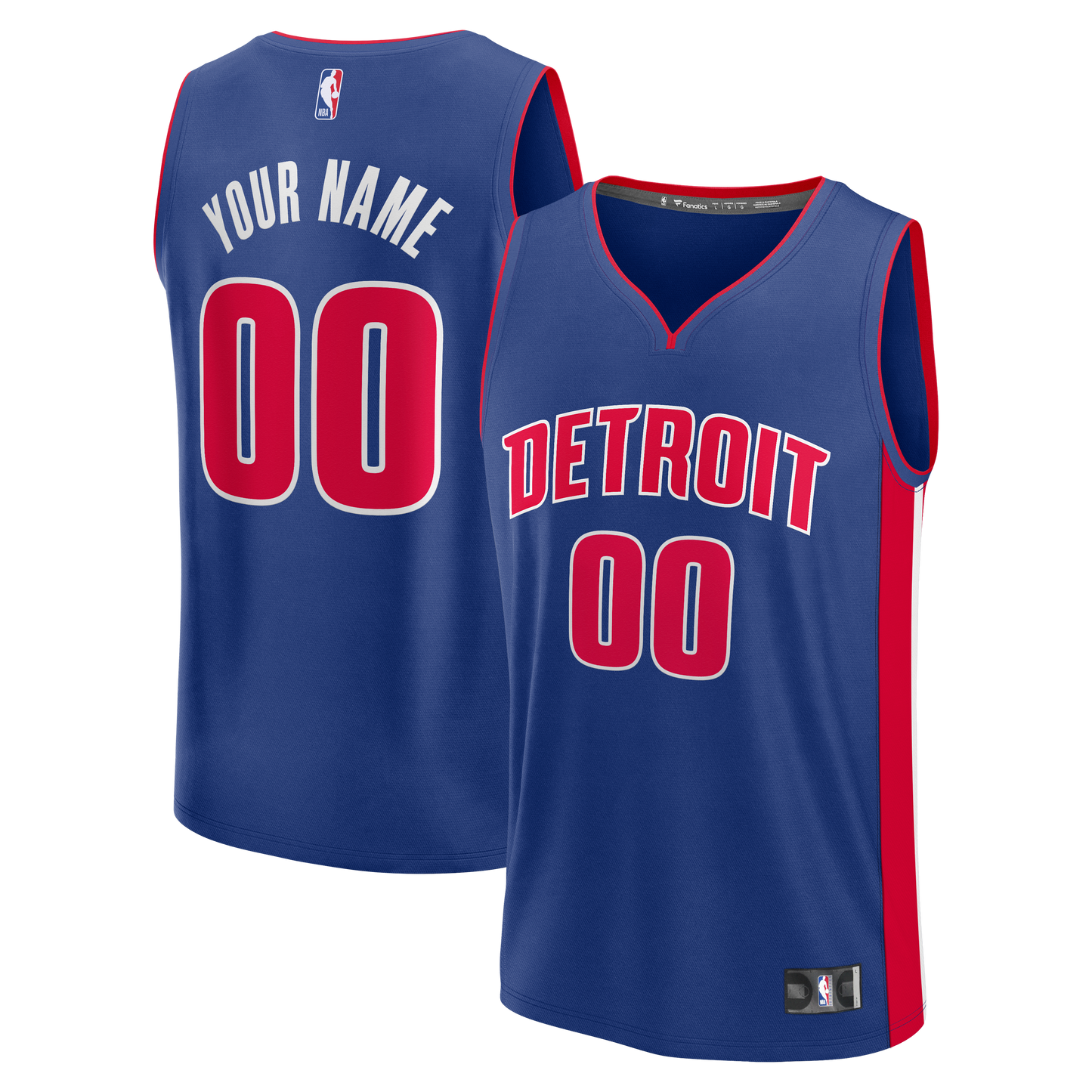 Youth Detroit Pistons Fanatics Blue Fast Break Custom Jersey - Icon Edition