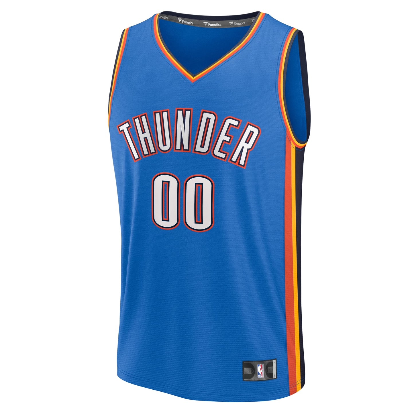 Youth Oklahoma City Thunder Fanatics Blue Fast Break Custom Replica Jersey - Icon Edition