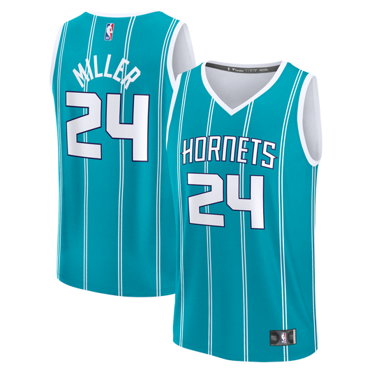 Youth Charlotte Hornets Brandon Miller Fanatics Teal Fast Break Replica Jersey - Icon Edition