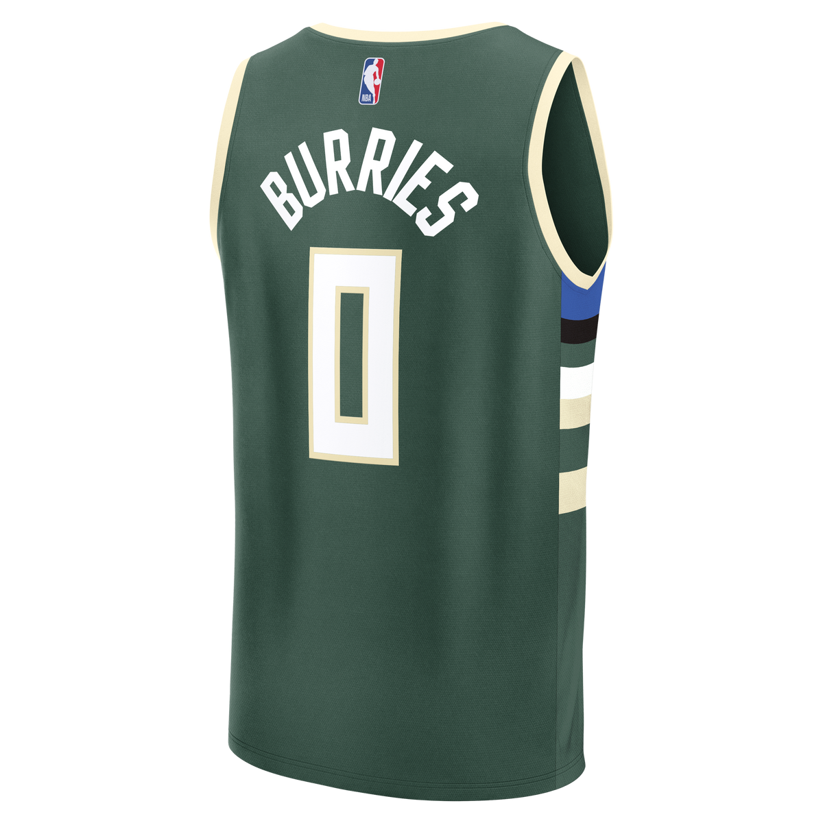 Youth Milwaukee Bucks Brayden Burries Fanatics Hunter Green Fast Break Replica Jersey - Icon Edition