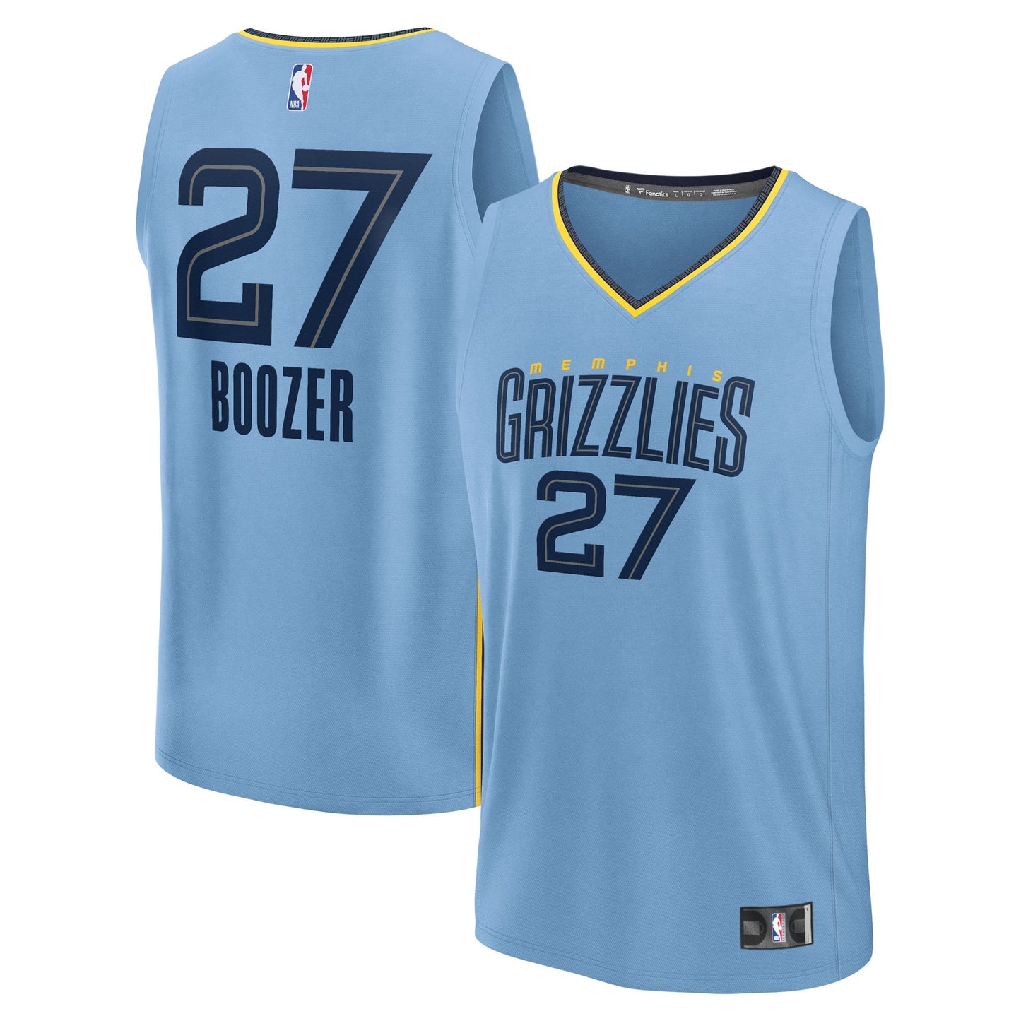 Youth Memphis Grizzlies Cameron Boozer Fanatics Light Blue Fast Break Replica Jersey - Statement Edition
