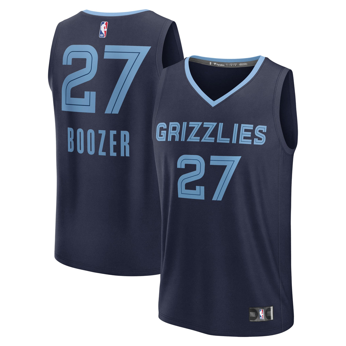 Youth Memphis Grizzlies Cameron Boozer Fanatics Navy Fast Break Replica Jersey - Icon Edition