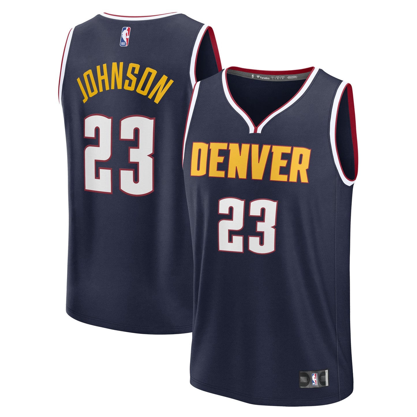 Youth Denver Nuggets Cameron Johnson Fanatics Navy Fast Break Replica Jersey - Icon Edition