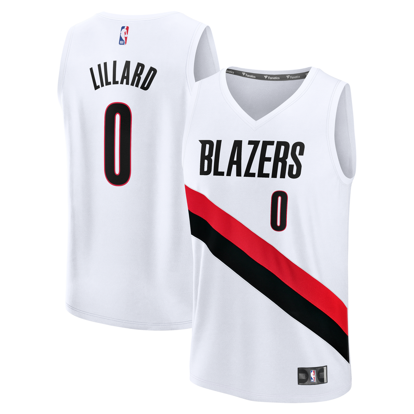 Youth Portland Trail Blazers Damian Lillard Fanatics White Fast Break Replica Jersey - Association Edition