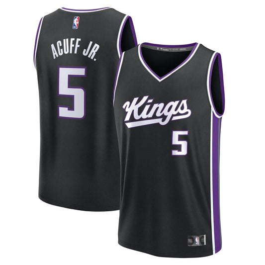Youth Sacramento Kings Darius Acuff Jr. Fanatics Black Fast Break Replica Jersey - Icon Edition