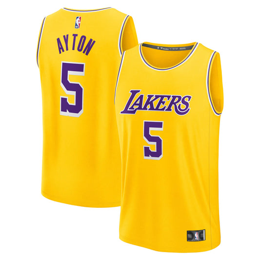 Youth Los Angeles Lakers Deandre Ayton Fanatics Gold Fast Break Replica Player Jersey - Icon Edition