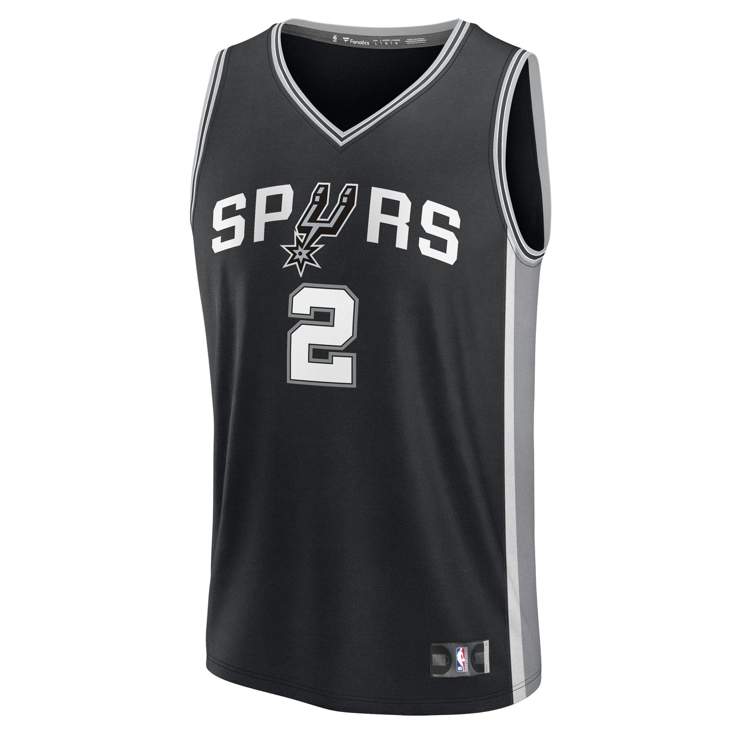 Youth San Antonio Spurs Dylan Harper Fanatics Black 2025 NBA Draft First Round Pick Fast Break Replica Jersey - Icon Edition