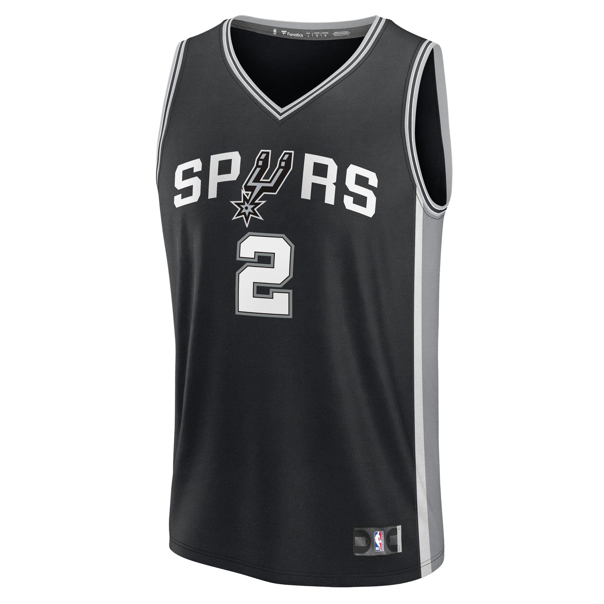 Youth San Antonio Spurs Dylan Harper Fanatics Black 2025 NBA Draft First Round Pick Fast Break Replica Jersey - Icon Edition
