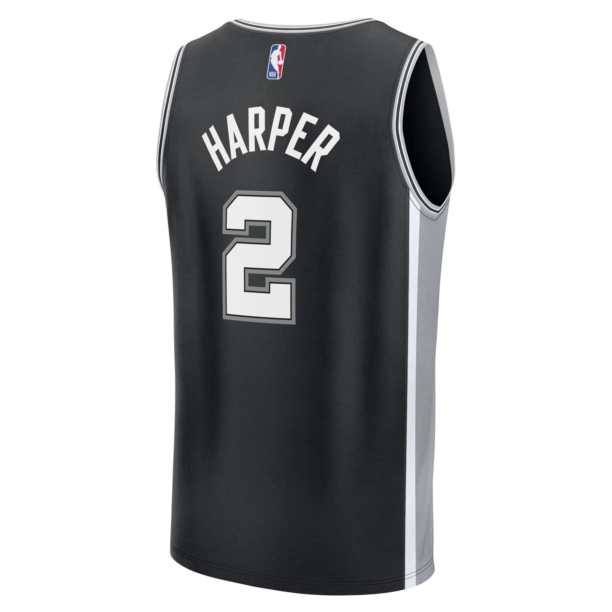 Youth San Antonio Spurs Dylan Harper Fanatics Black 2025 NBA Draft First Round Pick Fast Break Replica Jersey - Icon Edition