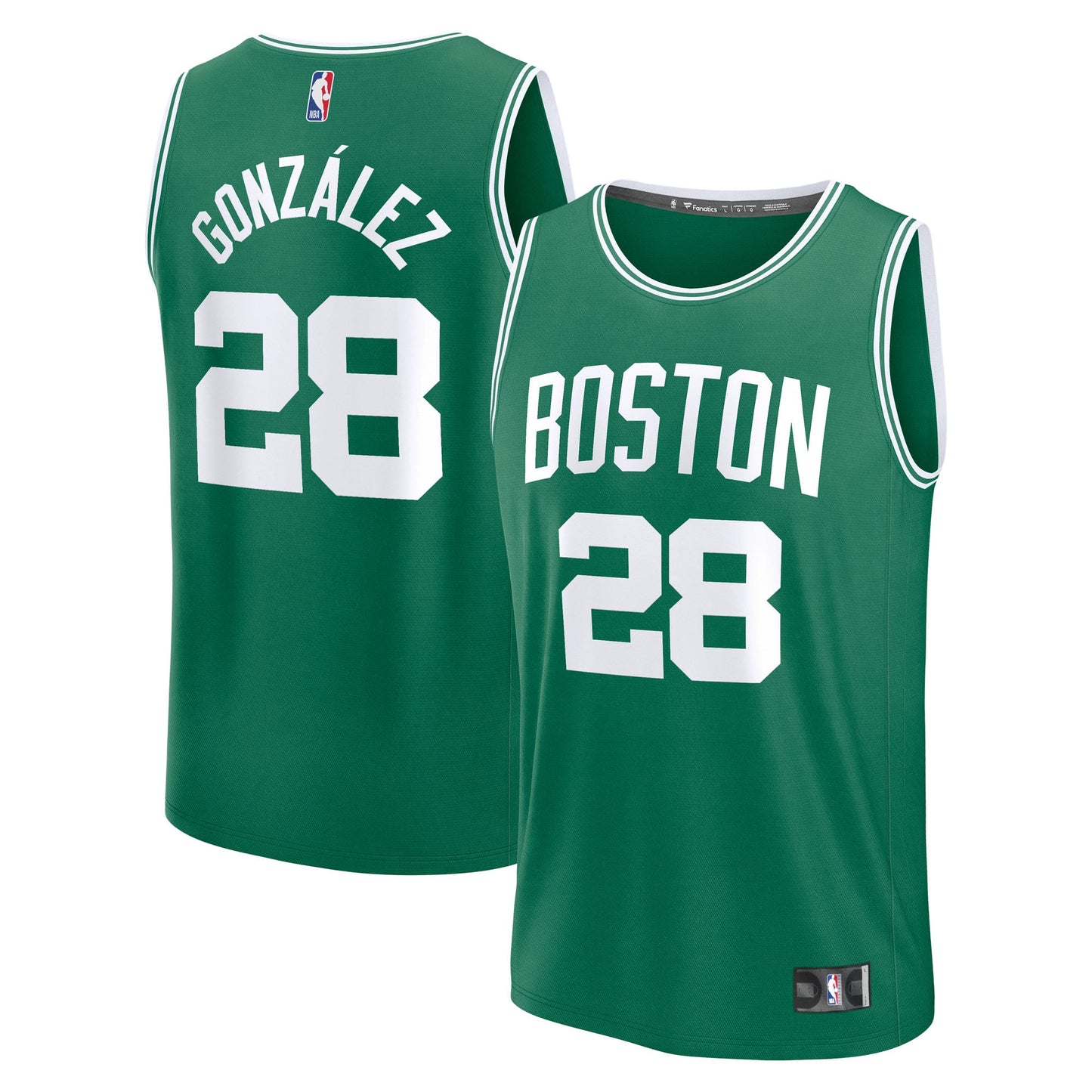 Youth Boston Celtics Hugo Gonzalez Fanatics Kelly Green 2025 NBA Draft First Round Pick Fast Break Replica Jersey - Icon Edition
