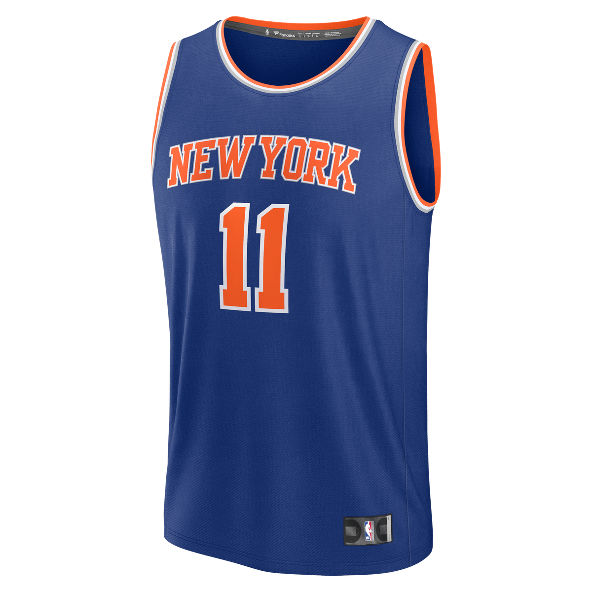 Youth New York Knicks Jalen Brunson Fanatics Blue 2026 NBA Finals Patch Fast Break Jersey - Icon Edition
