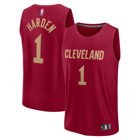 Youth Cleveland Cavaliers James Harden Fanatics Wine Fast Break Replica Jersey - Icon Edition