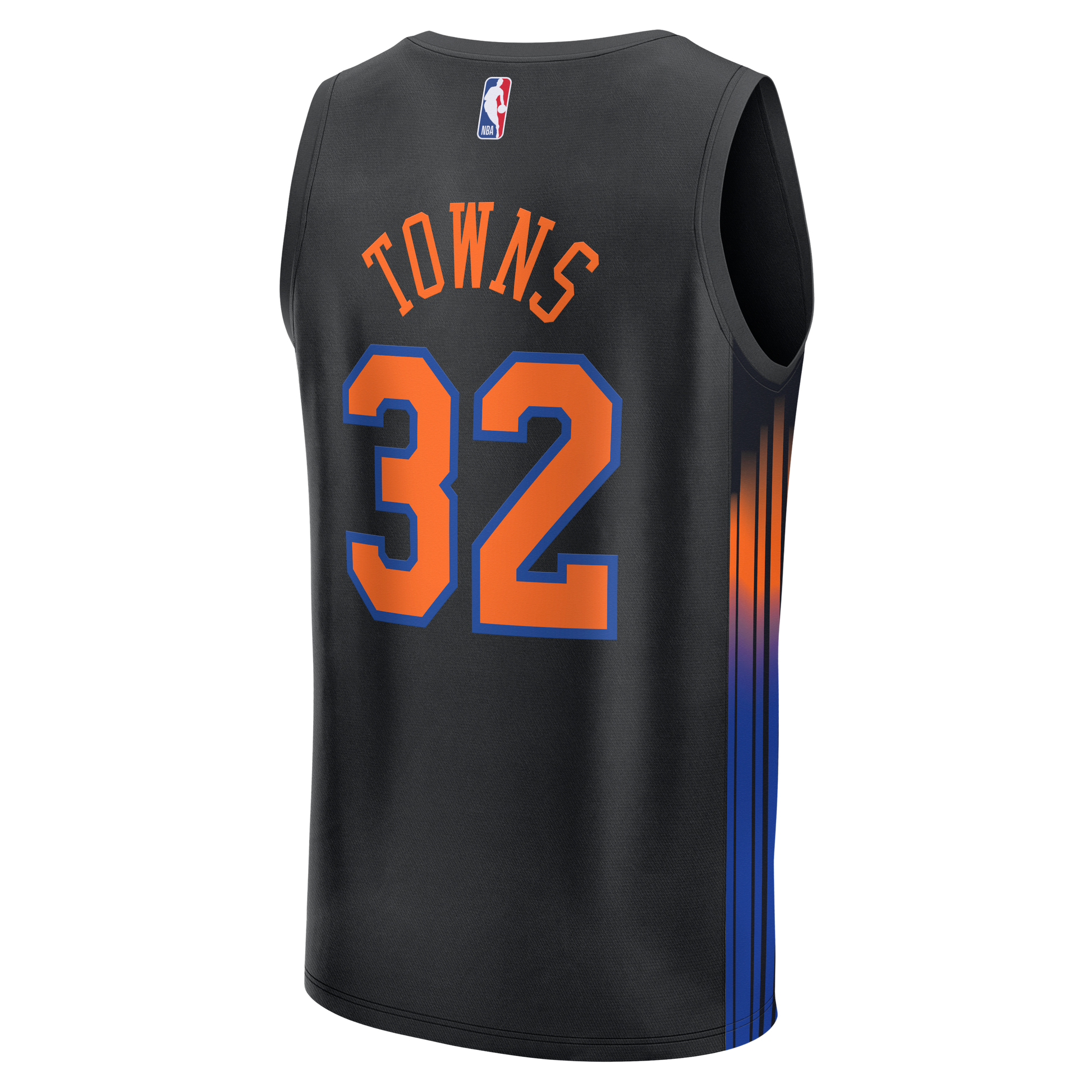Youth New York Knicks Karl-Anthony Towns Fanatics Black Fast Break Jersey - Statement Edition